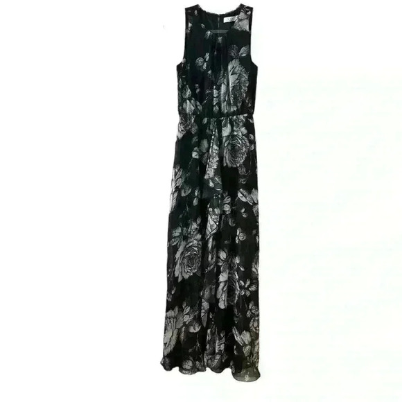 Ali & Jay sleeveless a-line black & white floral maxi dress in EUC​ sz XS - Picture 4 of 8